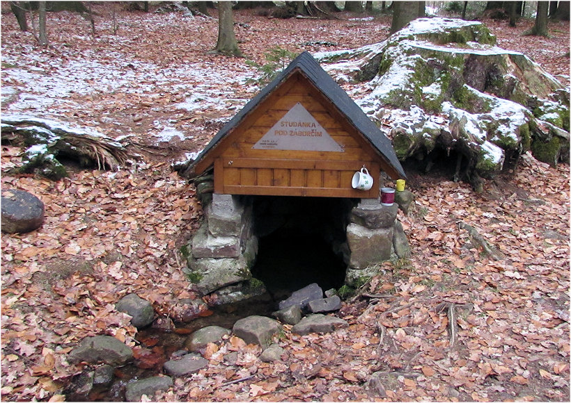 studánka Pod Záborčím (725) - leden 2019