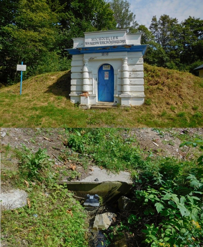 jiný vodní zdroj Hochquellen Wasserwerk Röhrsdorf (14946) - srpen 2023